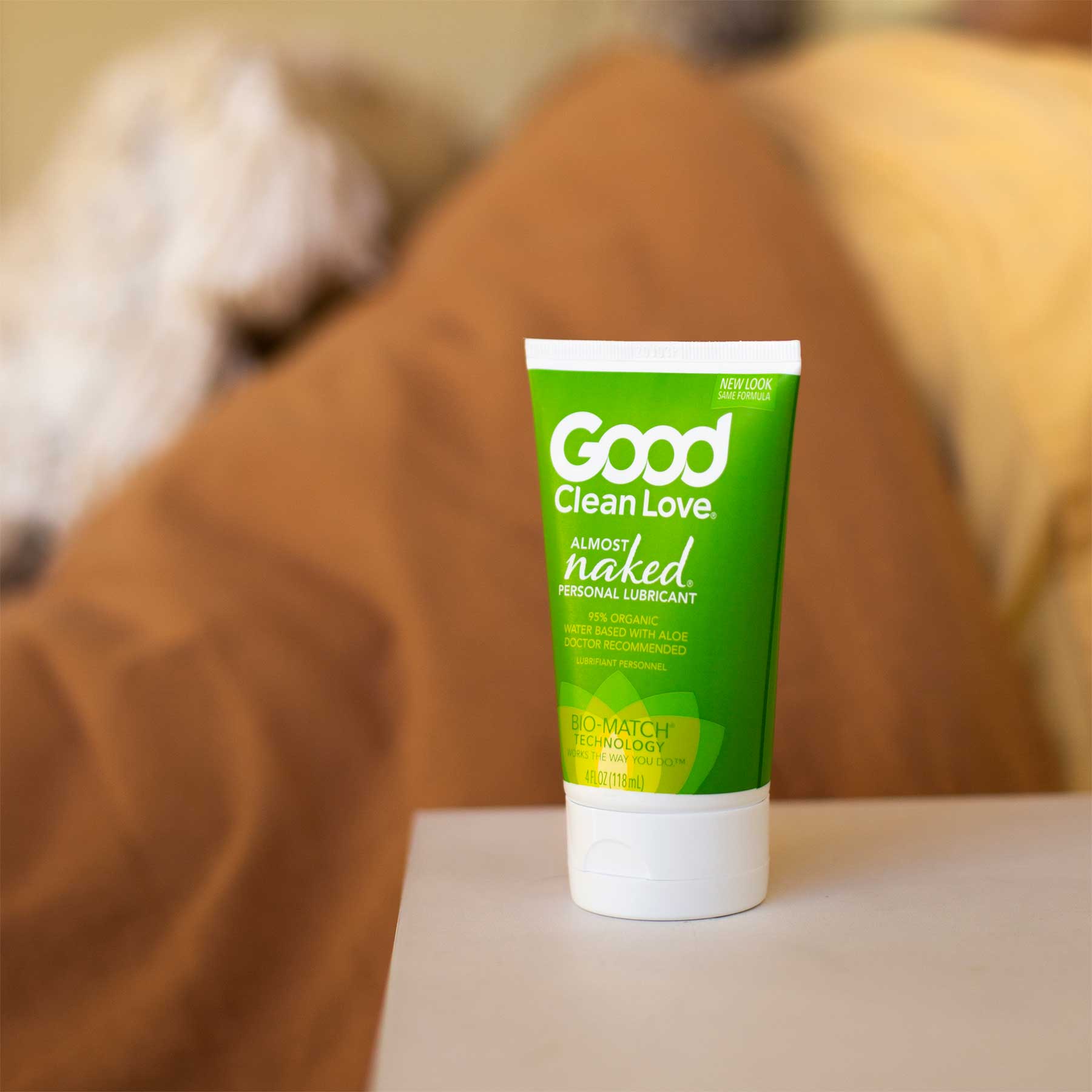 Good Clean Love Almost Naked Personal Lubricant, Organic Water-Based Lube  with Aloe Vera, Safe for Toys & Condoms, Intimate Wellness Gel for Men 